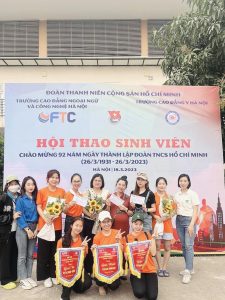 sinh viên khoa chăm sóc sắc đẹp giành giải nhất hội thao 2023